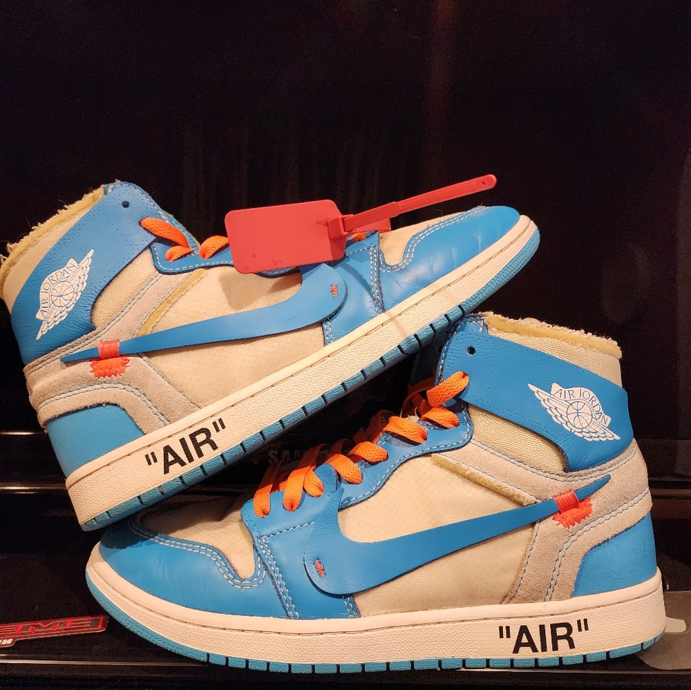 Nike x off white air jordan 1 high 'unc'